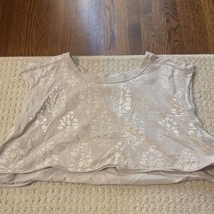 Floral Patterned Cream Women's Top